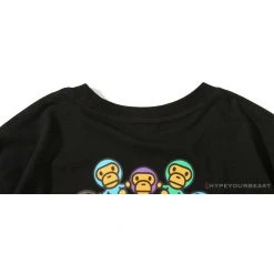 Hypeyourbeast BAPE Baby Milo Ring Colorful Kaleidoscope Tee Shirt 'BLACK' Clothes