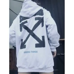 HypeYourBeast Off White Hoodie Seeing Things White Hoodies & Jackets