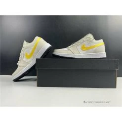 Hypeyourbeast Air Jordan 1 Low 'Palm Tree Beige Yellow'