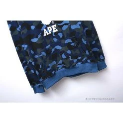 Hypeyourbeast BAPE X Bathing Ape Head Camouflage Hoodie 'BLUE'