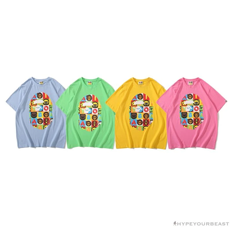 Hypeyourbeast Clothes BAPE Baby Milo Color Square Ape Head Tee Shirt 'GREEN' 17 Hypeyourbeast Clothes BAPE Baby Milo Color Square Ape Head Tee Shirt 'GREEN'