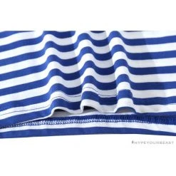 Hypeyourbeast Clothes BAPE Baby Milo Sesame Street Striped Tee Shirt 'BLUE'