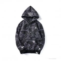 HypeYourBeast Bape Camo Hoodie Black Camouflage Clothes