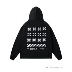 HypeYourBeast Off White Hoodie Flamingo - Black Hoodies & Jackets