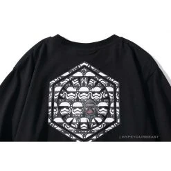 Hypeyourbeast BAPE X Star Wars Collaboration Black Warrior Tee Shirt 'BLACK'