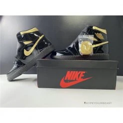 Hypeyourbeast Air Jordan 1 High 'Black Metallic Gold'