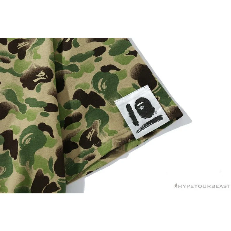 Hypeyourbeast BAPE Chinese Style Ink 10th Anniversary Camouflage Tee Shirt 'Green & White' Clothes 8 Hypeyourbeast BAPE Chinese Style Ink 10th Anniversary Camouflage Tee Shirt 'Green & White' Clothes
