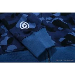 Hypeyourbeast BAPE X PSG Paris Saint-Germain Camouflage Blue Hoodie Clothes