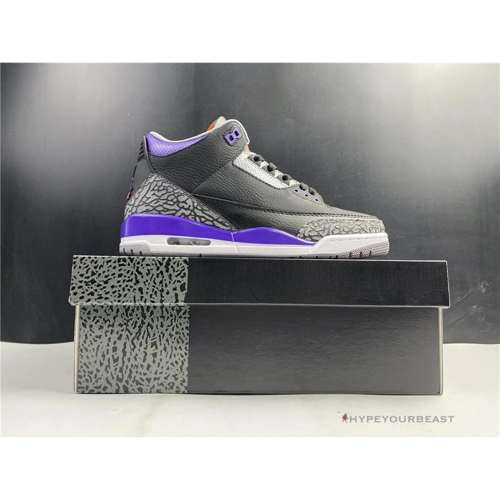 Hypeyourbeast Air Jordan 3 'Court Purple Black Cement' 4 Hypeyourbeast Air Jordan 3 'Court Purple Black Cement'