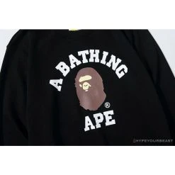 Hypeyourbeast BAPE X Bathing Ape Head Long Sleeve Shirt 'BLACK'