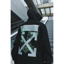 HypeYourBeast Off White Hoodie Machine Black