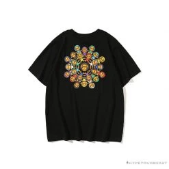 Hypeyourbeast BAPE Baby Milo Ring Colorful Kaleidoscope Tee Shirt 'BLACK' Clothes