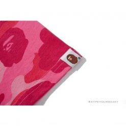 Hypeyourbeast BAPE Pink Camouflage Shark Head Fake Zipper Tee Shirt