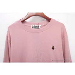 Hypeyourbeast BAPE Classic Ape Head Embroidered Long Sleeve Shirt 'PINK' Clothes
