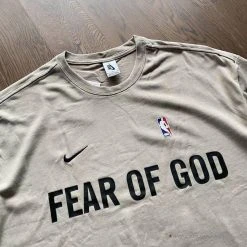 Hypeyourbeast T-Shirts FOG X Nike Tee Shirt Cream