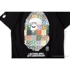 Hypeyourbeast BAPE Ape Man Head 28th Anniversary Camouflage Color Block Tee 'BLACK' 18 Hypeyourbeast BAPE Ape Man Head 28th Anniversary Camouflage Color Block Tee 'BLACK'