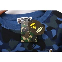 Hypeyourbeast BAPE Classic Ape Head Embroidered Camouflage Long Sleeve Shirt 'BLUE'