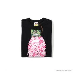 Hypeyourbeast BAPE Japan Limited Edition Pink Cherry Tree Tee Shirt 'BLACK' Clothes