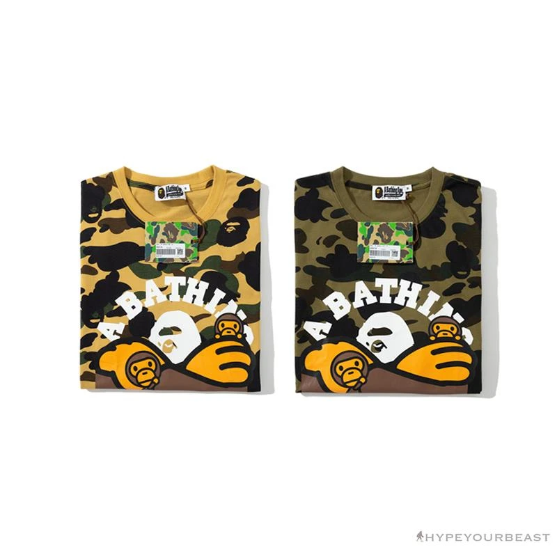 Hypeyourbeast BAPE KIDS Elbow Hug Gorilla Camouflage Tee Shirt 'GREEN' 5 Hypeyourbeast BAPE KIDS Elbow Hug Gorilla Camouflage Tee Shirt 'GREEN'