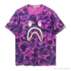 Hypeyourbeast BAPE Camouflage Shark Head Classic Cotton Short Sleeve Tee Shirt 'PURPLE'