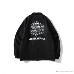 Hypeyourbeast Clothes BAPE X Star Wars Collaboration Windbreaker Jacket 'BLACK'