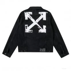 HypeYourBeast Off White Denim Black Jacket - White Hoodies & Jackets