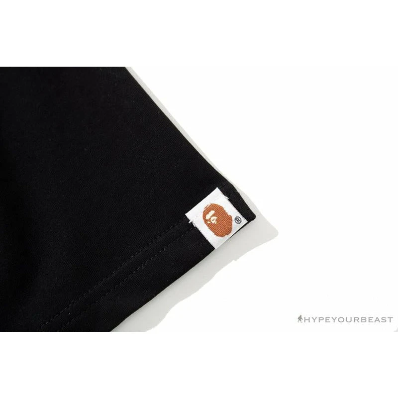 Hypeyourbeast BAPE Ape Man Head 28th Anniversary Camouflage Color Block Tee 'BLACK' 6 Hypeyourbeast BAPE Ape Man Head 28th Anniversary Camouflage Color Block Tee 'BLACK'