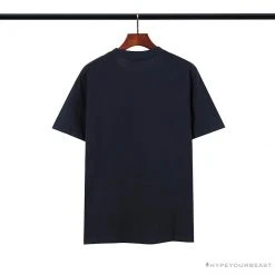 Hypeyourbeast Clothes BAPE Classic Embroidered Logo Ape Head Tee Shirt 'BLUE'