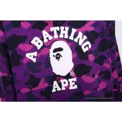 Hypeyourbeast BAPE X Bathing Ape Head Camouflage Hoodie 'PURPLE'