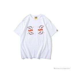 Hypeyourbeast Clothes BAPE Shark Head PONR Tee Shirt 'WHITE'