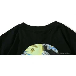 Hypeyourbeast Clothes BAPE Green Ape Head Blue Storm Tee Shirt 'BLACK'