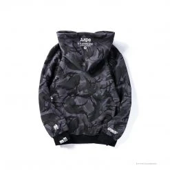 HypeYourBeast Bape Camo Hoodie Black Camouflage Clothes