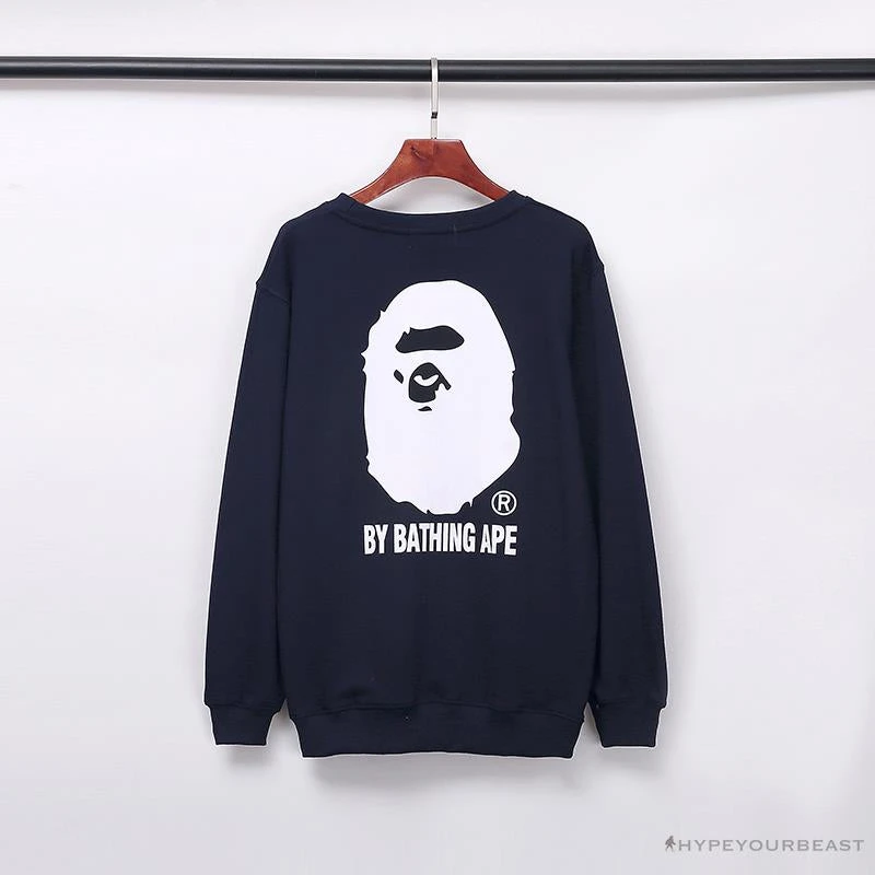 Hypeyourbeast BAPE Behind The Great Ape-Man Head Long Sleeve Shirt 'DARK BLUE' 2 Hypeyourbeast BAPE Behind The Great Ape-Man Head Long Sleeve Shirt 'DARK BLUE'