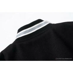 Hypeyourbeast BAPE Embroidered STA Star Stitched Woolen Baseball Jacket 'BLACK'