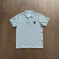 Hypeyourbeast CDG Polo Shirt Grey Shirts