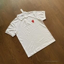 Hypeyourbeast Shirts CDG Polo Shirt White 9 Hypeyourbeast Shirts CDG Polo Shirt White