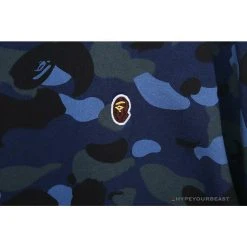 Hypeyourbeast BAPE Classic Ape Head Embroidered Camouflage Long Sleeve Shirt 'BLUE'
