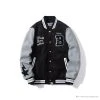 Hypeyourbeast BAPE Embroidered STA Star Stitched Woolen Baseball Jacket 'BLACK'