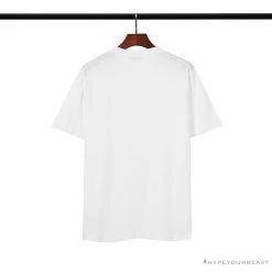 Hypeyourbeast BAPE Classic Embroidered Logo Ape Head Tee Shirt 'WHITE' Clothes