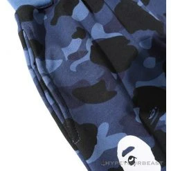 Hypeyourbeast BAPE X PSG Paris Saint-Germain Camouflage Blue Pants Clothes