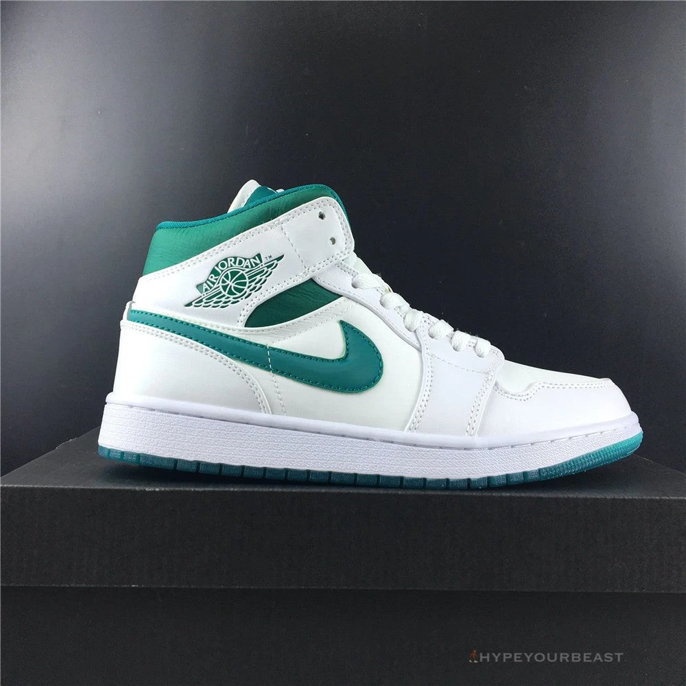 Hypeyourbeast Air Jordan 1 Mid White Mystic Green 16 Hypeyourbeast Air Jordan 1 Mid White Mystic Green