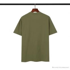 Hypeyourbeast Clothes BAPE Classic Embroidered Logo Ape Head Tee Shirt 'GREEN'