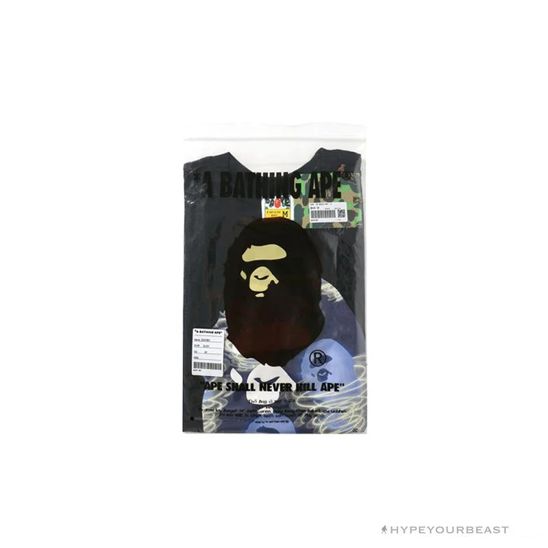 Hypeyourbeast BAPE Blue Ape Head Green Storm Tee Shirt 'BLACK' Clothes 17 Hypeyourbeast BAPE Blue Ape Head Green Storm Tee Shirt 'BLACK' Clothes