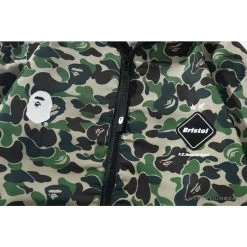 Hypeyourbeast BAPE X FCRB Joint Double Zip Camouflage Hoodie 'GREEN'