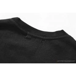 Hypeyourbeast Clothes BAPE Classic Embroidered Logo Ape Head Tee Shirt 'BLACK'